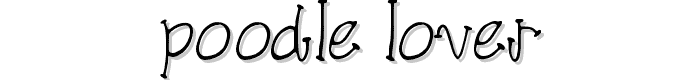 poodle lover font